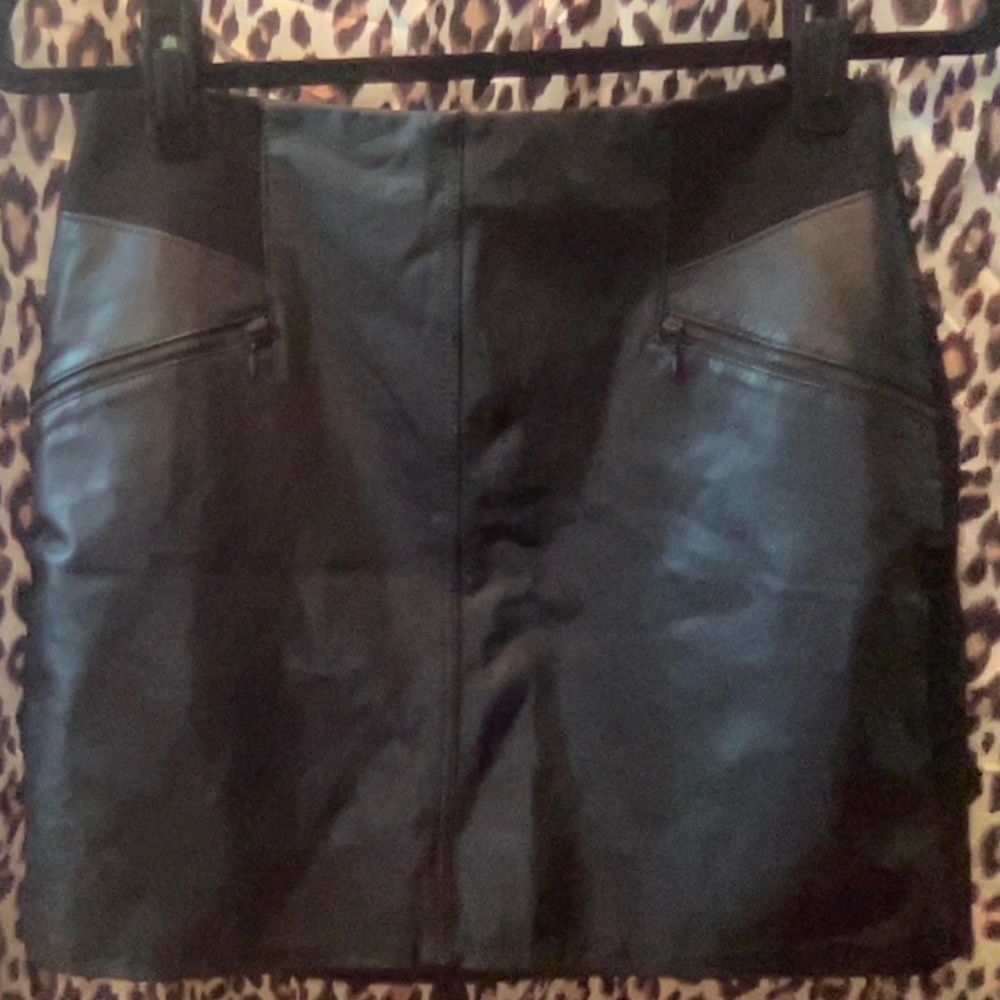 Theory Leather Mini Skirt size 8